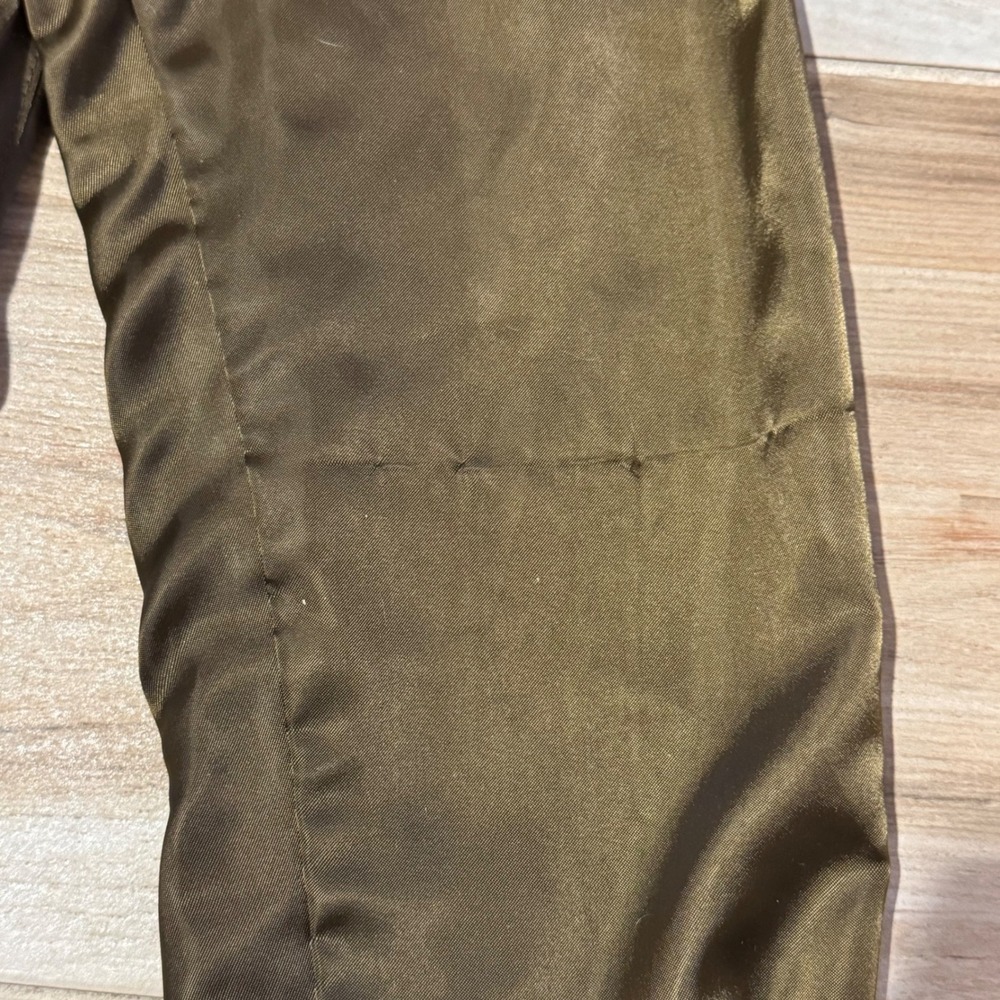 Vintage Shell Gas Oil Satin Bomber Jacket Brown Snap Front Made in USA Medium - Picture 5 of 8